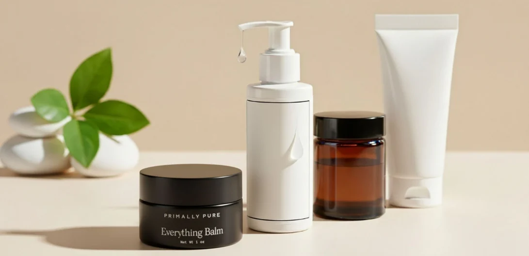 Primally Pure Everything Balm jar on a clean background - a premium tallow-based skincare balm for barrier repair.