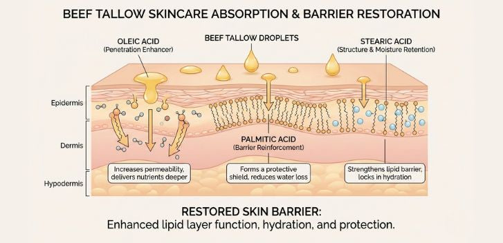 Beef Tallow Showing Restored Skin Barrier